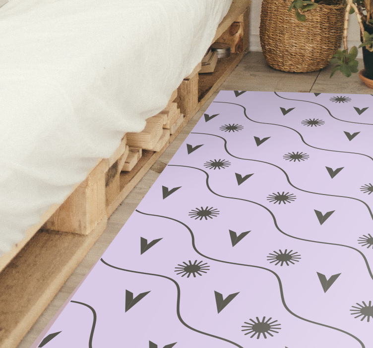 Bølgemønster vibrasjon vinyl teppe moderne - Tenstickers