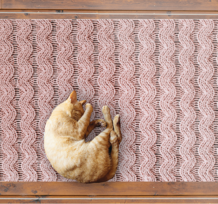 Bølgete mønster vinyl teppe soverom - Tenstickers