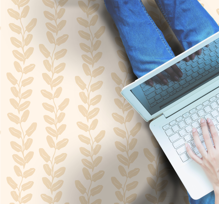 Botanisk mønster blomst vinyltepper - Tenstickers