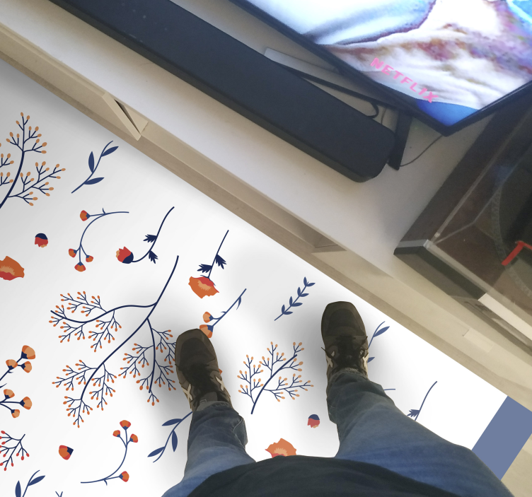 Botaniske og tradisjonelle stiler vinylteppe - Tenstickers