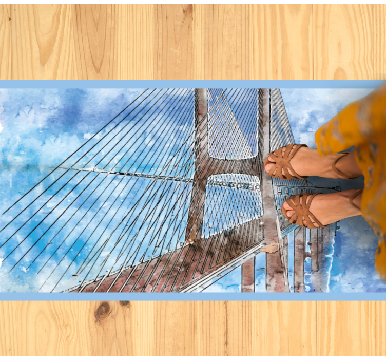 Broillustrasjon vinyl teppe stue - Tenstickers