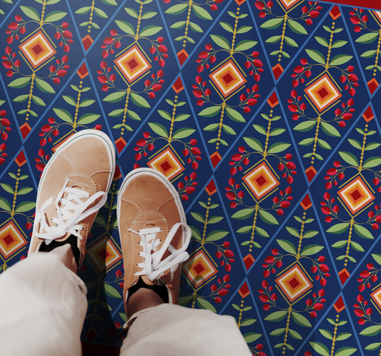 Charlotte vintage kitchen vintage vinyl teppe - Tenstickers