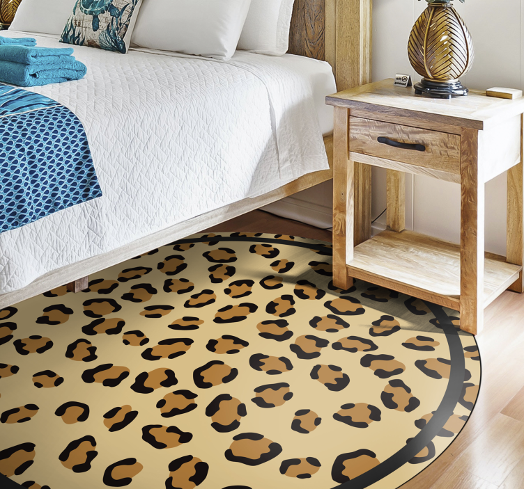 Cheetah skin animal print vinyl teppe - Tenstickers