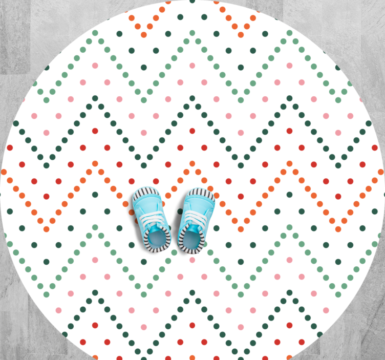 Chevron prikkmønster vinyl teppe stjerner - Tenstickers