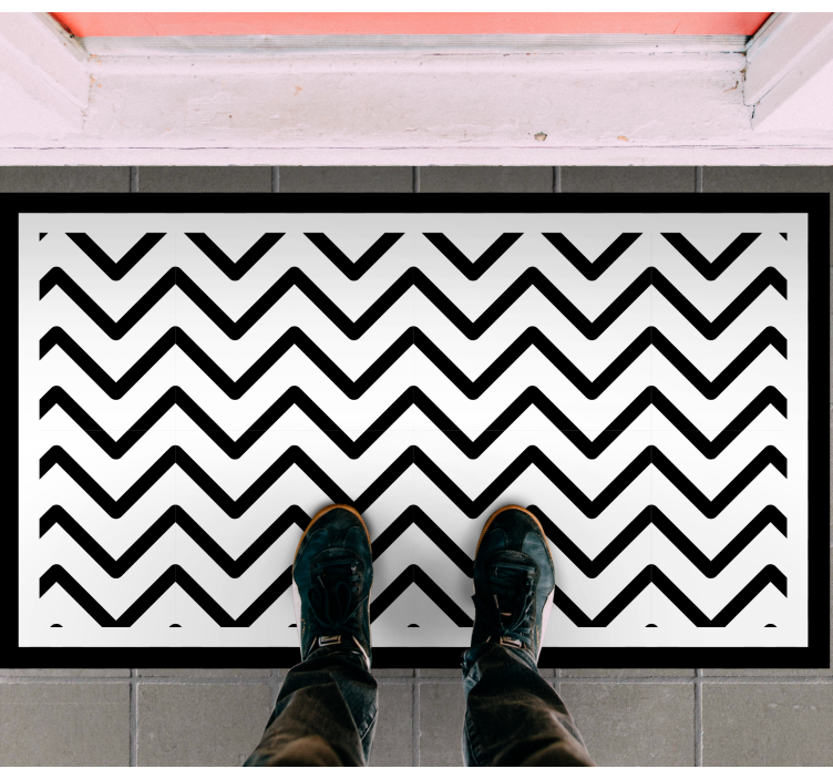 Chevron-stil vinyl teppe mottak - Tenstickers