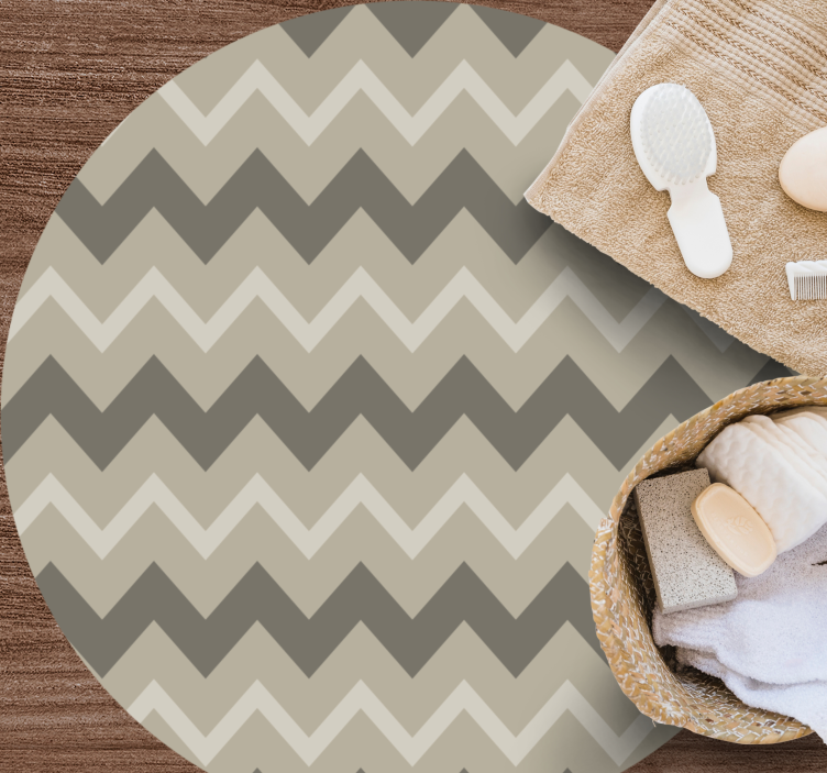 Chevronmønster sirkler Vinyl teppe striper - Tenstickers