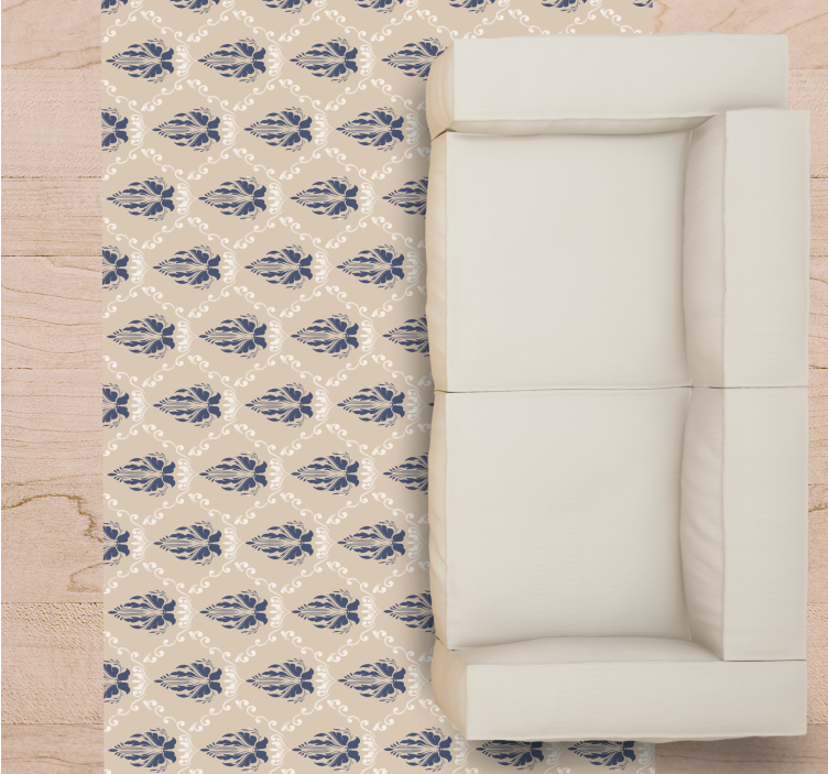 Delikate blomstermotiver vinyl teppe stue - Tenstickers