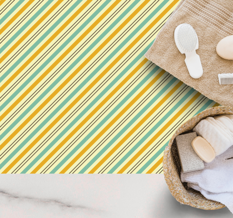 Diagonalt stripete mønster Vinyl teppe striper - Tenstickers