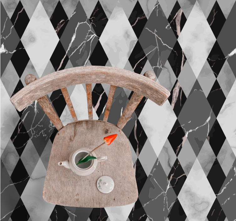 Diamantmarmormønster marmor vinylteppe - Tenstickers