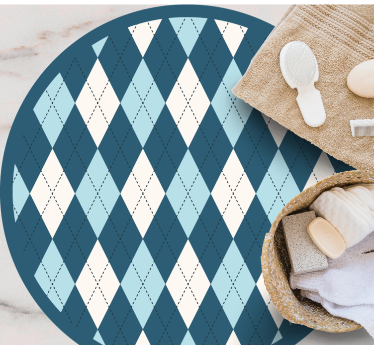 Diamantmønster eleganse vinyl teppe geometrisk - Tenstickers