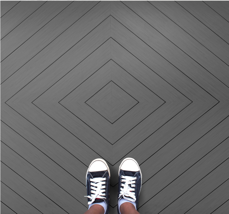 Diamantmønstret gulv vinyl teppe moderne - Tenstickers