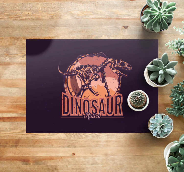 Dinosaur grafisk bilde vinyl teppe dyr - Tenstickers