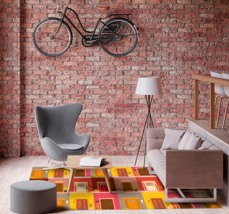 Dører på gulvteppet moderne teppe - Tenstickers