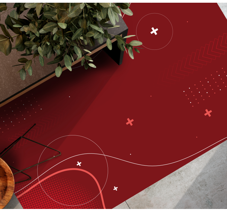 Dynamiske abstrakte mønstre vinyl teppe moderne - Tenstickers