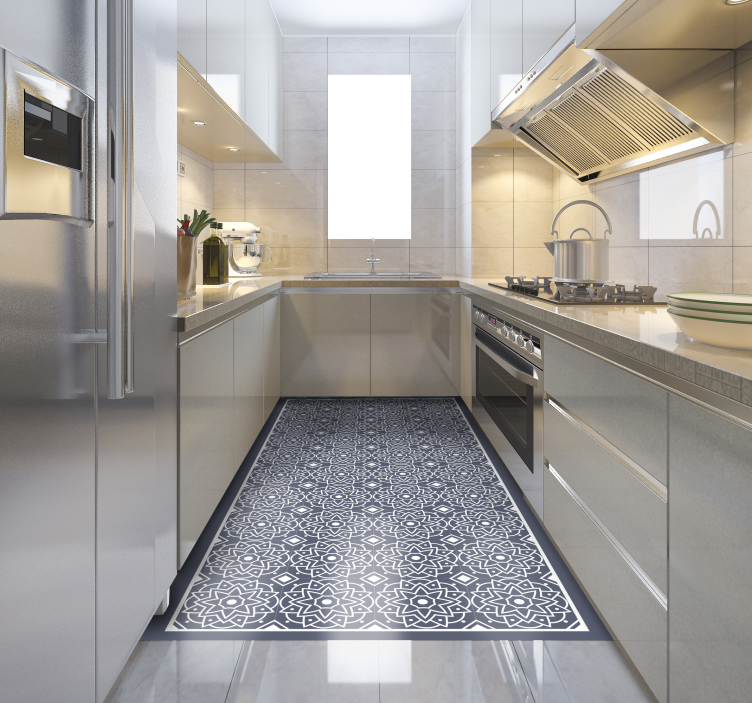 Blå og etniske mønstre mosaikkfliser - Tenstickers