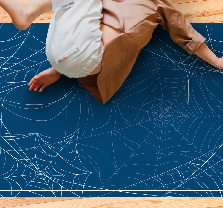 Edderkoppnettmønster Halloween vinyl teppe - Tenstickers