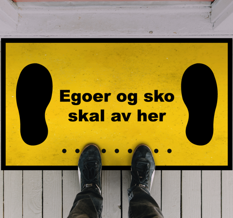 Ego og sko herfra tilpasset vinyl teppe - Tenstickers