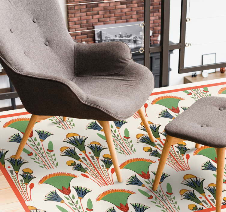 Egyptisk stil vintage vinyl teppe - Tenstickers