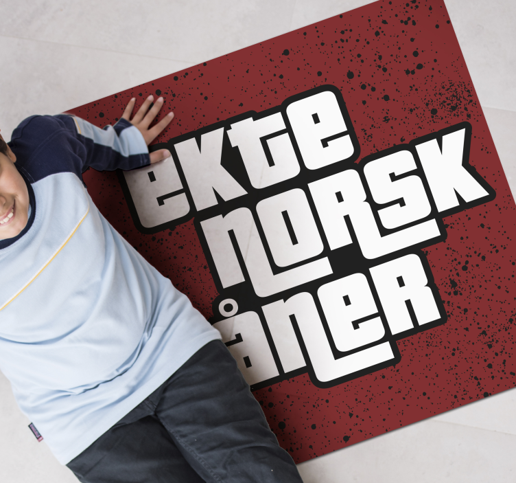 Ekte norsk raaner rødt tilpasset vinyl teppe - Tenstickers