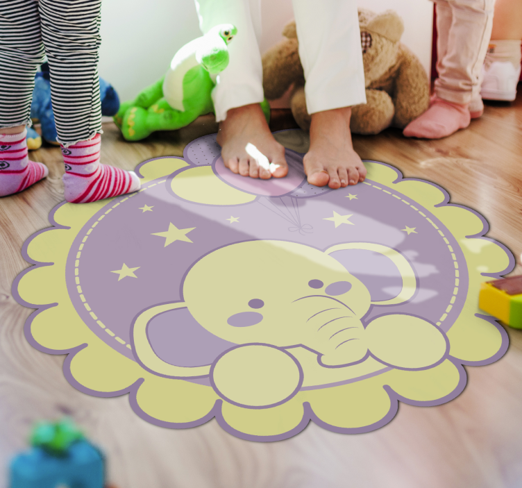 Elefant med ballonger baby lekematte - Tenstickers