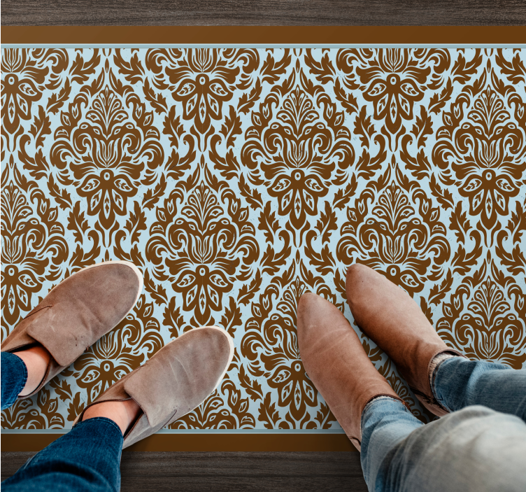 Elegant blomsteroppsats vinyl teppe vintage - Tenstickers