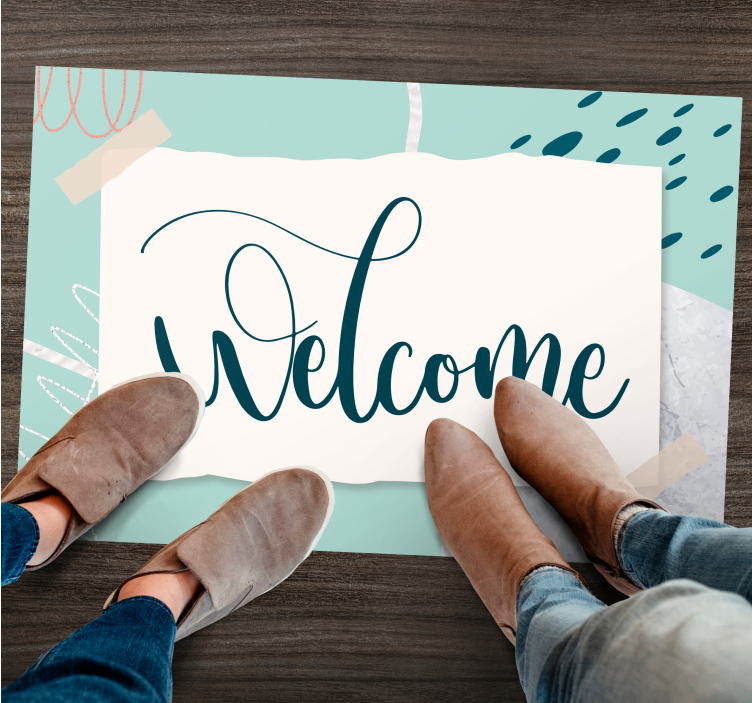 Elegant inngangstekst vinyl teppe sagn og tekster - Tenstickers