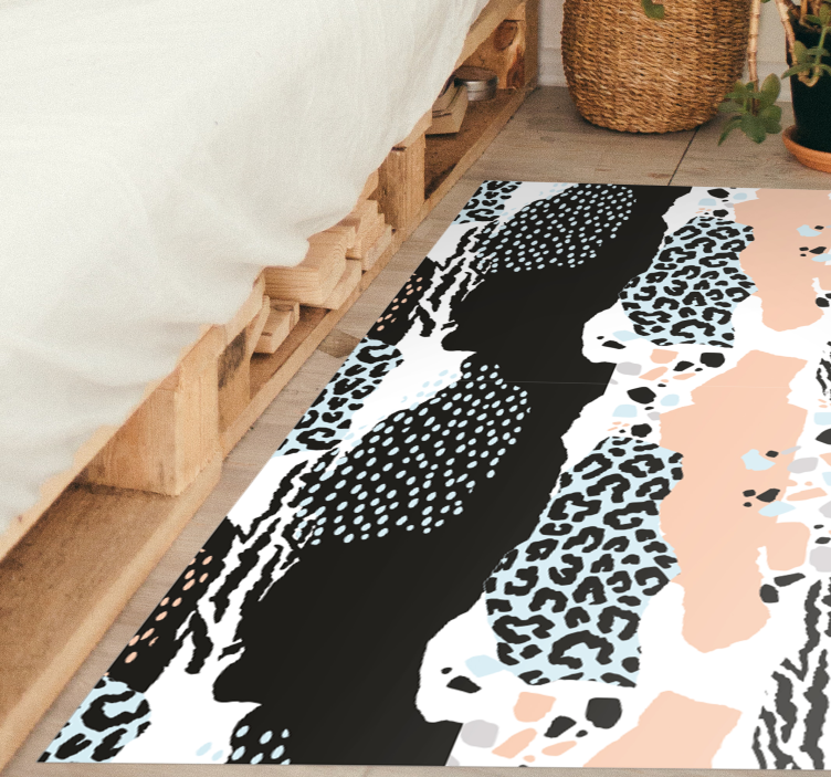 Elegant leopardmønster vinyl teppe dyreavtrykk - Tenstickers