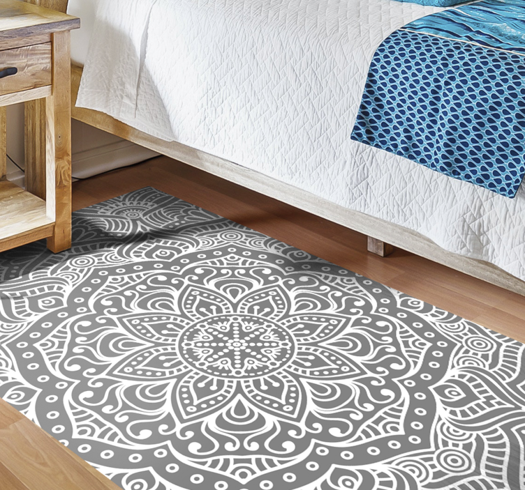 Elegant mandala soverom vinyl teppe - Tenstickers