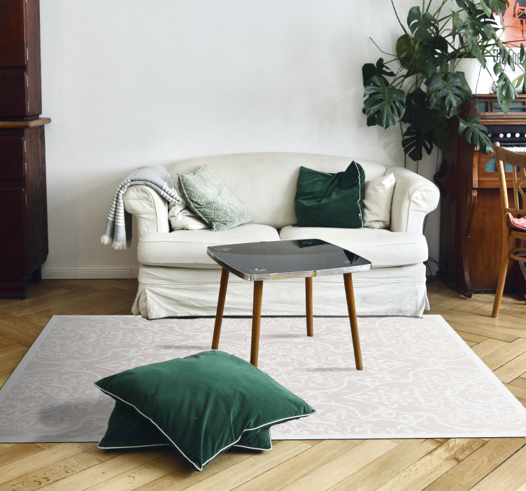 Elegant mønstret design vinyl teppe stue - Tenstickers