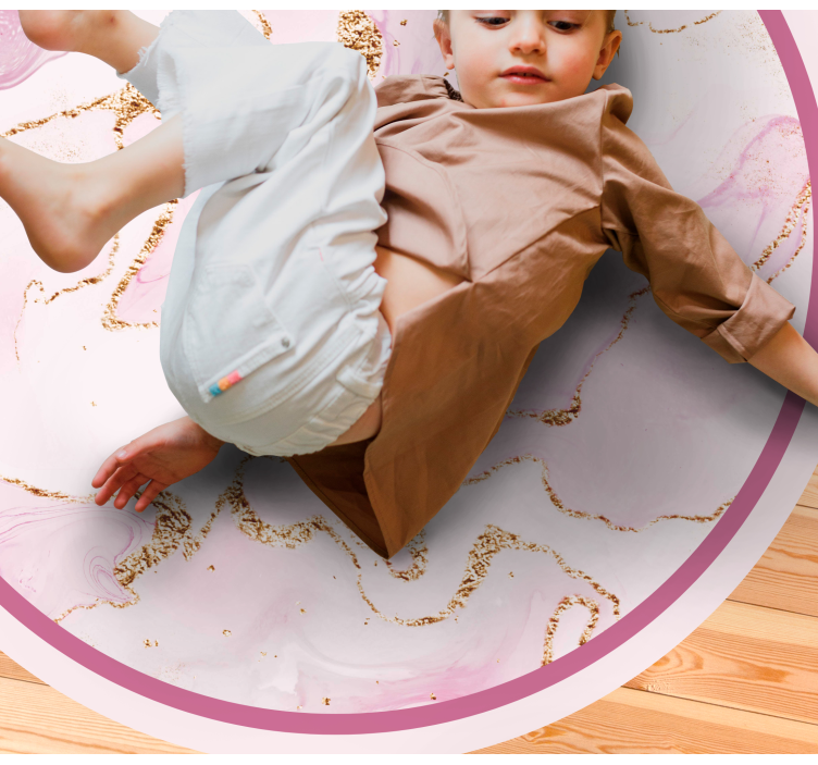 Elegant rosa virvel marmor vinylteppe - Tenstickers