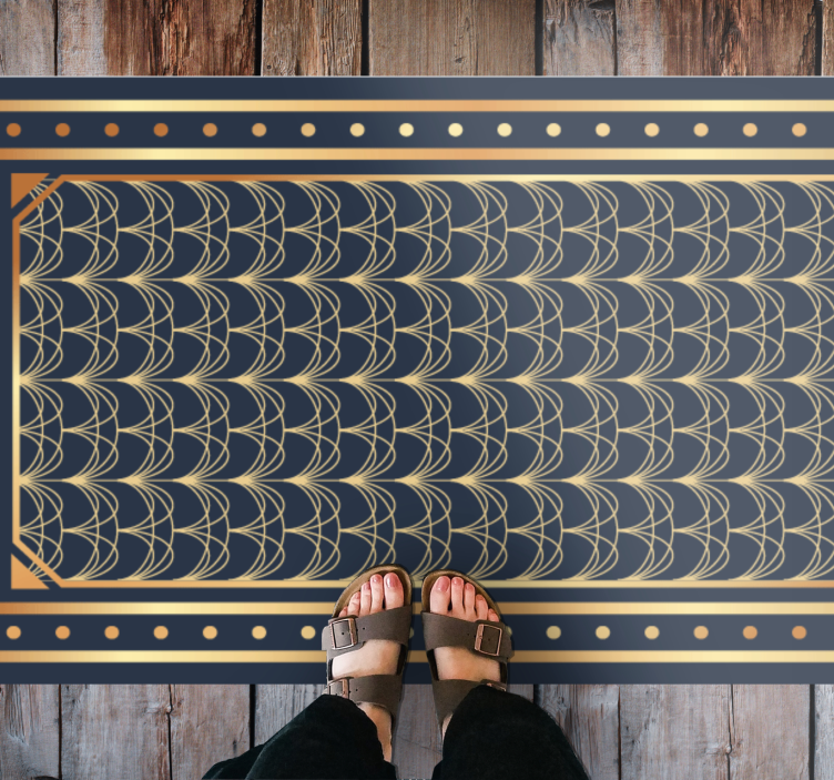 Elegante bølgemønstre vinyl teppe geometrisk - Tenstickers