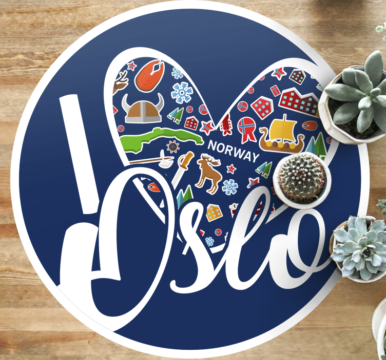 Jeg elsker oslo-folk vinyl teppe sagn og tekster - Tenstickers