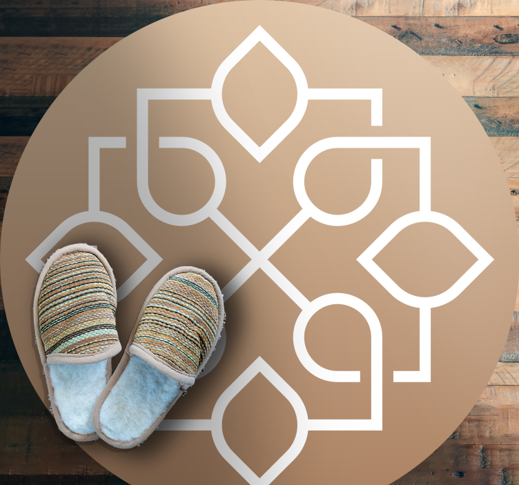 Enkle geometriske linjer mandala design vinyl teppe mandala - Tenstickers