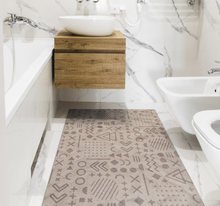 Etnisk mønstret tilbehør vinyl teppe etnisk - Tenstickers