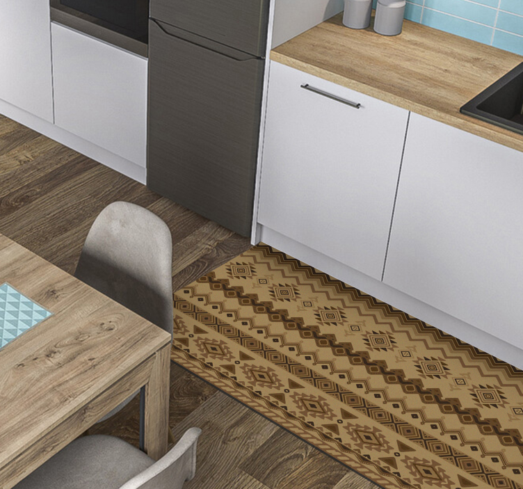 Etniske kilim design vinyltepper - Tenstickers