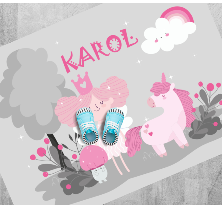 Eventyrscene med navn Vinyl teppe flere barn - Tenstickers