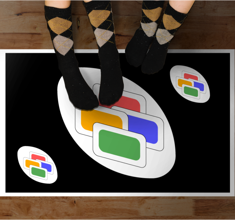 Svart klassisk kort vinyl teppe spill - Tenstickers