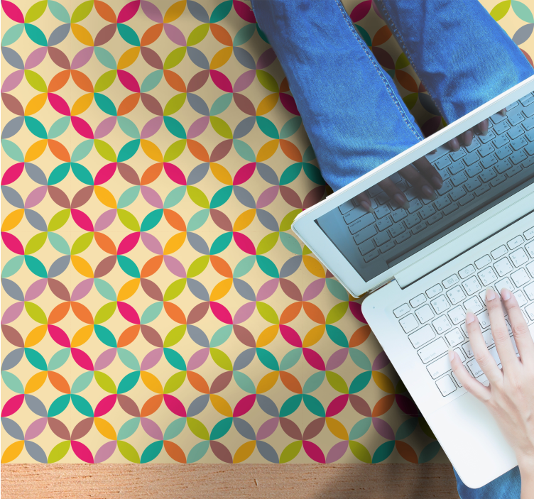 Fargerik geometrisk geometriske vinyl teppe - Tenstickers