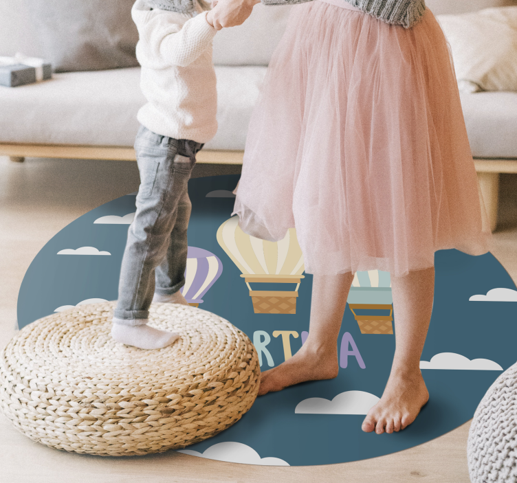 Luftballonger med navn Vinyl teppe flere barn - Tenstickers