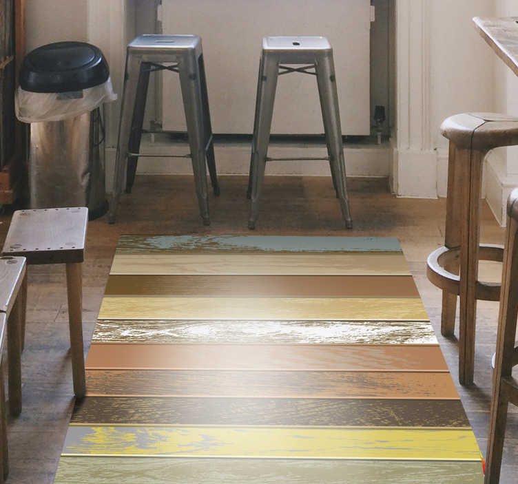 Fargerike treplater tregulv - Tenstickers