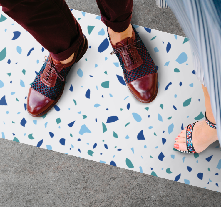 Fargerikt mønster marmor vinylteppe - Tenstickers