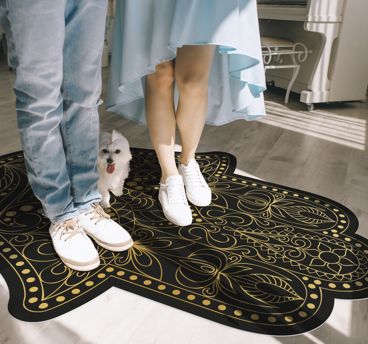 Fatma hånd mandala vinylteppe - Tenstickers