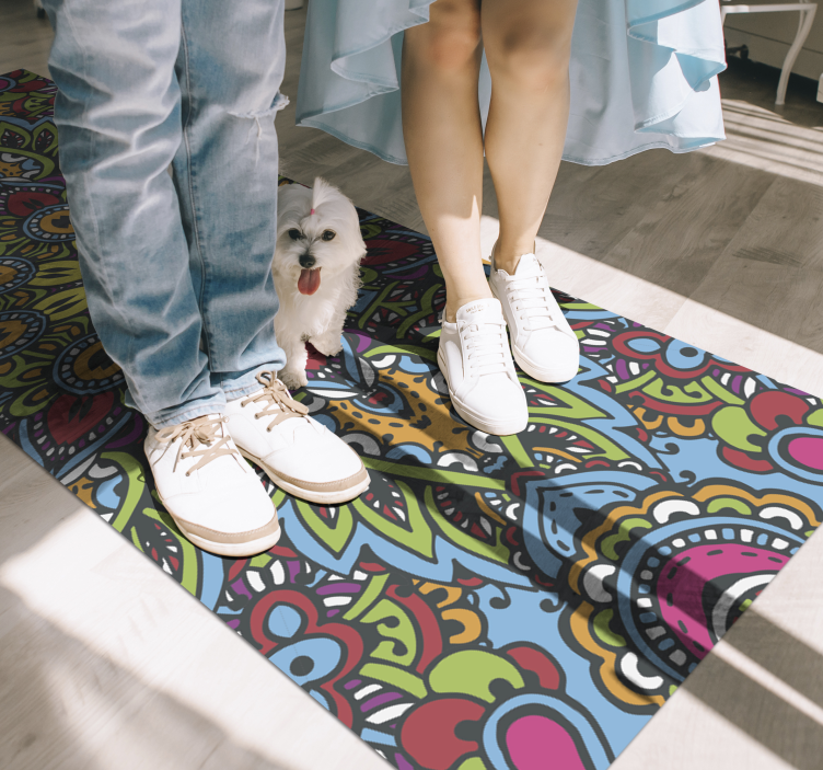 Flerfarget mandala mosaikkfliser - Tenstickers