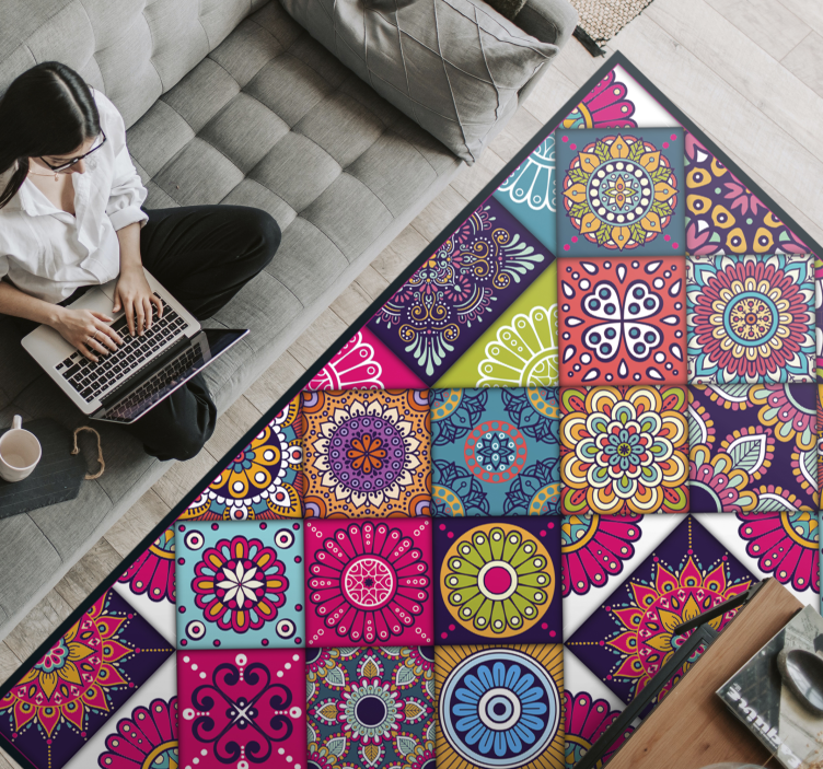 Nydelig flisekomposisjon vinylteppe - Tenstickers