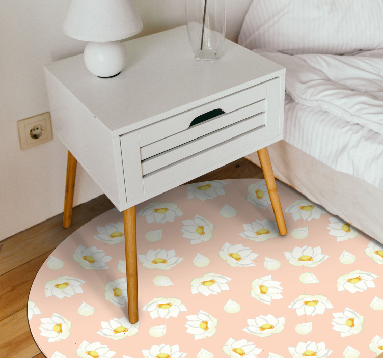 Floral blomst vinyl teppe blomster og planter - Tenstickers