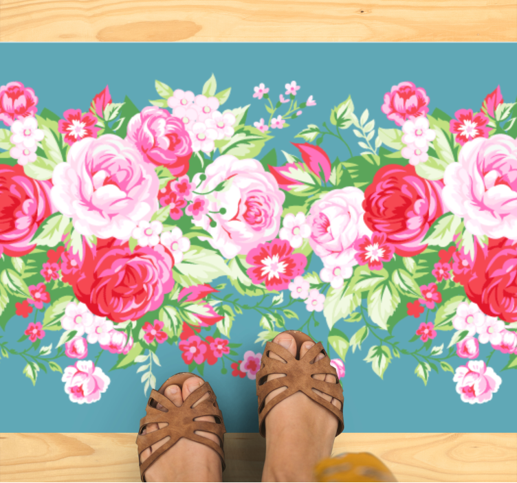 Floral Blossom Array blomst vinyltepper - Tenstickers