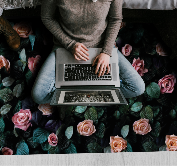 Floral botaniske bilder blomst vinyltepper - Tenstickers