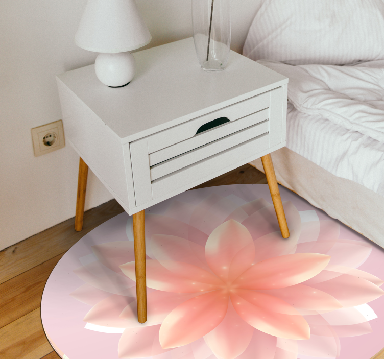 Floral midtpunkt vinyl teppe blomster og planter - Tenstickers