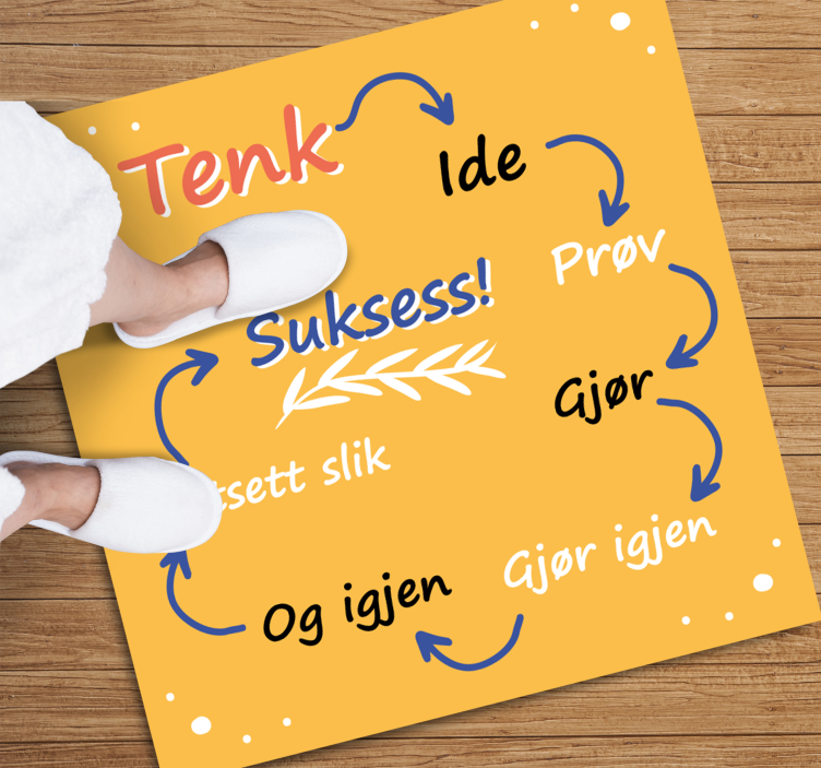 Fortsett å prøve suksess tilpasset vinyl teppe - Tenstickers