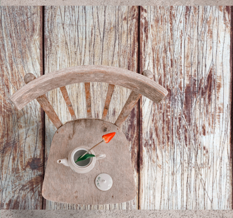 Forvitret brun tekstur vinyl teppe tre - Tenstickers